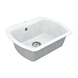 Мийка кварцова VANKOR Norton NMP 01.63 White stone сифон автомат, фото 2