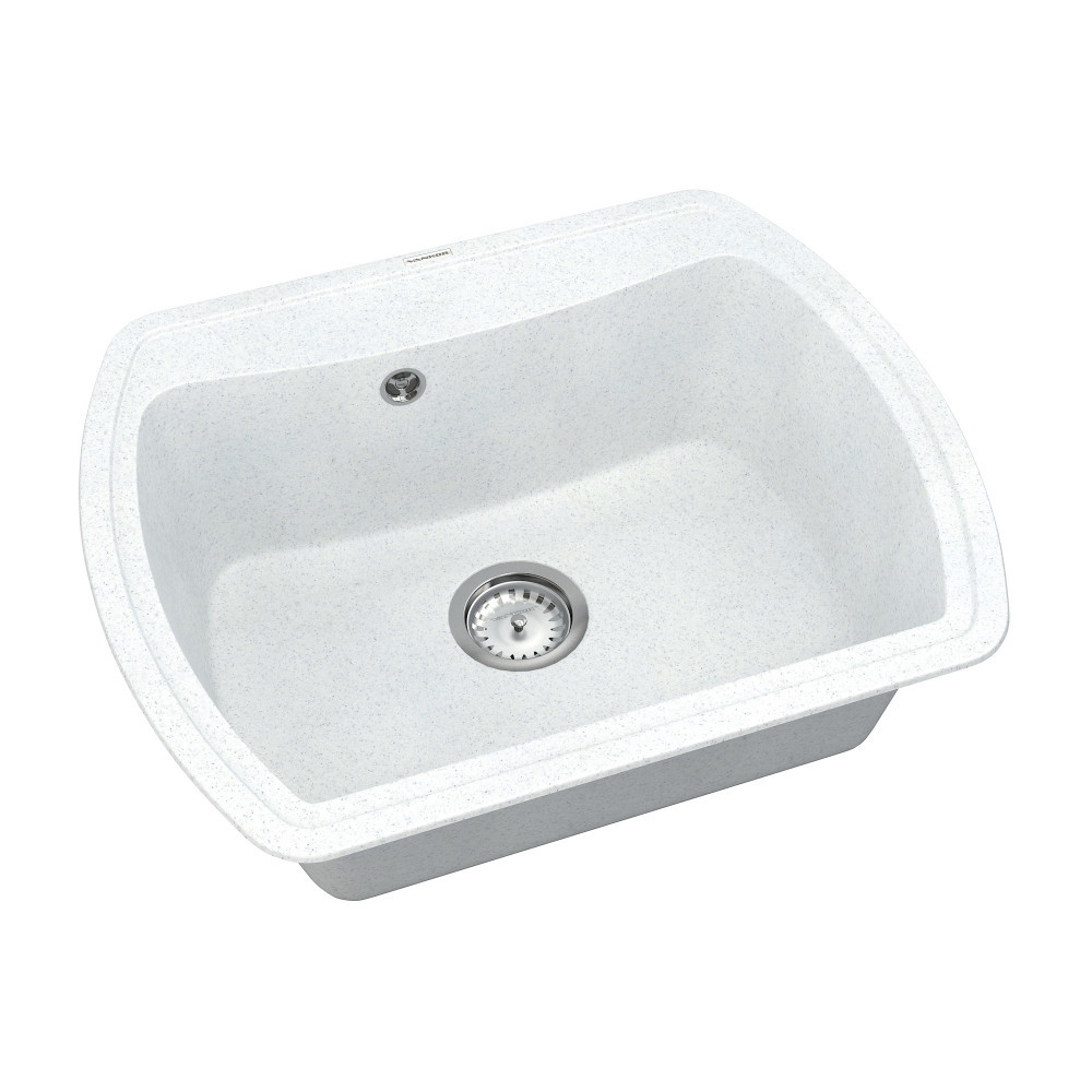 Мийка кварцова VANKOR Norton NMP 01.63 White stone сифон автомат, фото 1