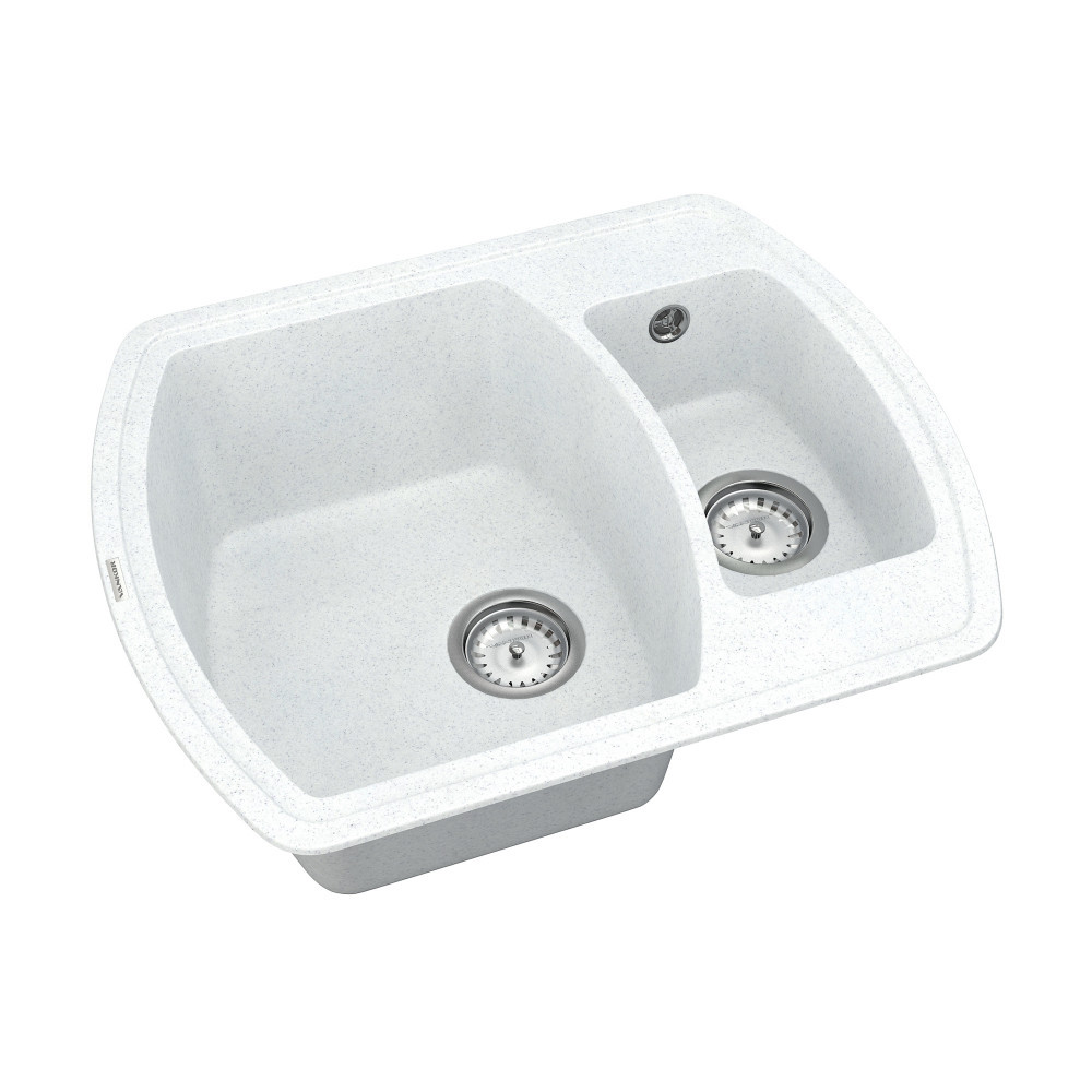 Мийка кварцова VANKOR Norton NMP 03.63 White stone сифон автомат, фото 1