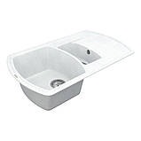 Мийка кварцова VANKOR Norton NMP 04.86 White stone, фото 4