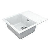 Мийка кварцова VANKOR Orman OMP 02.61 White stone, фото 3