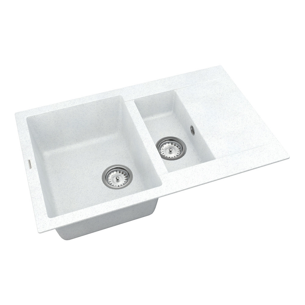 Мийка кварцова VANKOR Orman OMP 04.80 White stone сифон автомат, фото 1