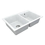 Мийка кварцова VANKOR Orman OMP 05.80 White stone сифон автомат, фото 4