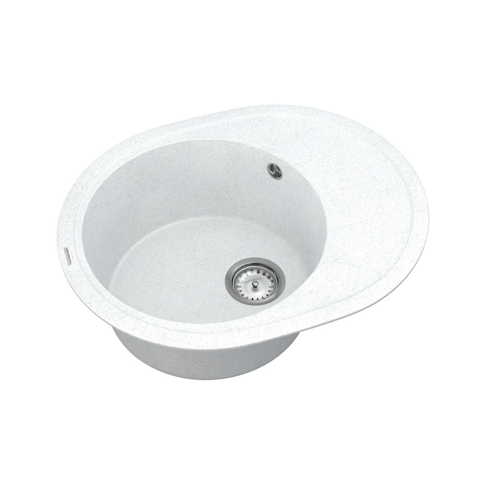 Мийка кварцова VANKOR Sity SMO 02.61 White stone сифон автомат, фото 1