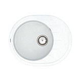 Мийка кварцова VANKOR Sity SMO 02.61 White stone сифон автомат, фото 3