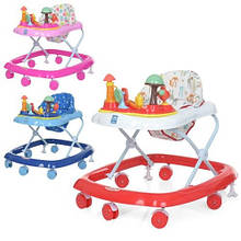 KMM4295 Ходунки для дитини музика, світло, стопор, положення.висота, на бат-ке, 3 види