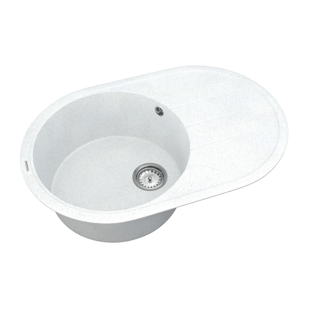 Мийка кварцова VANKOR Sity SMO 02.78 White stone сифон автомат, фото 1