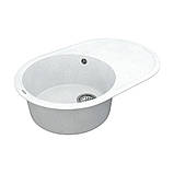 Мийка кварцова VANKOR Sity SMO 02.78 White stone сифон автомат, фото 4