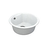 Мийка кварцова VANKOR Vena VMR 01.48 White stone сифон автомат, фото 3