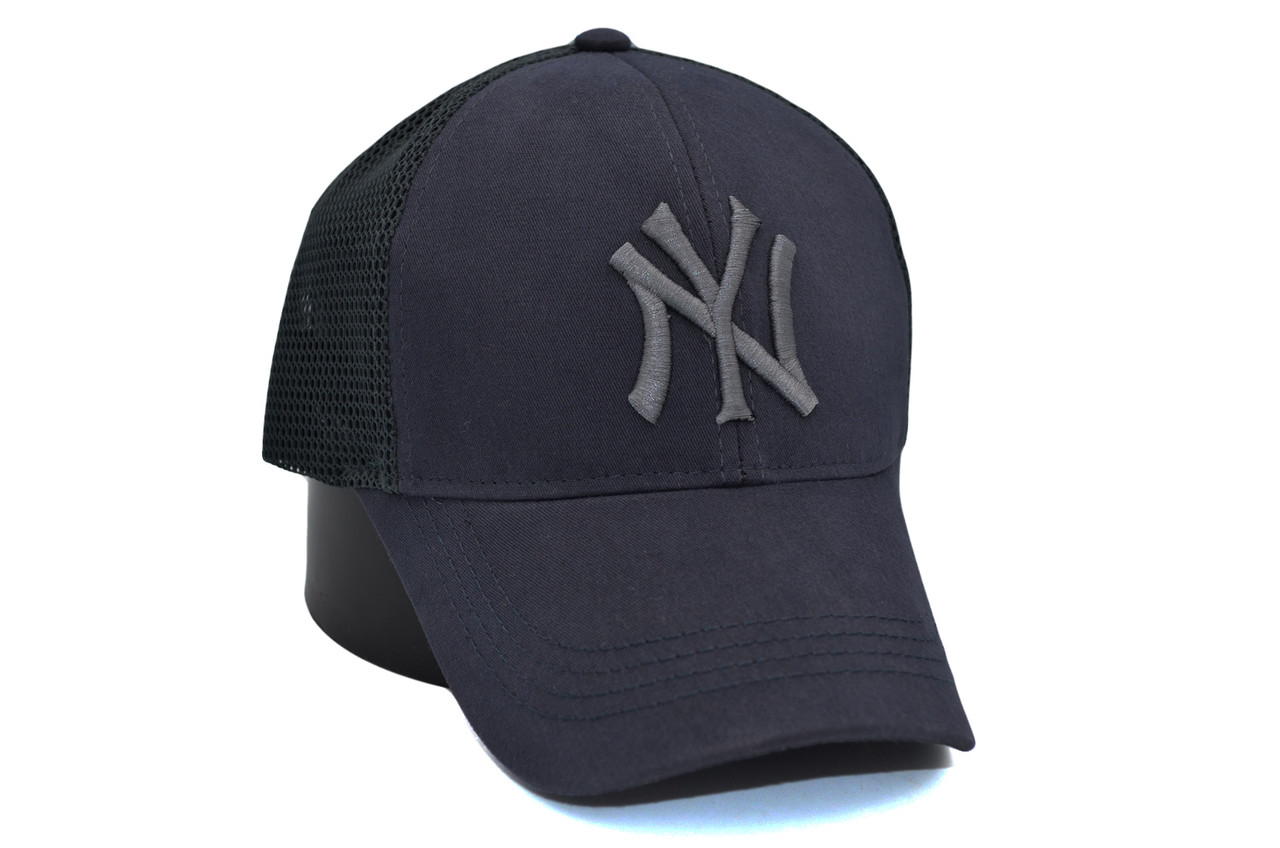 Бейсболка сітка Art cap New York Yankees 56-61 см темно-сіра (0919-537)