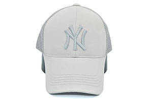 Бейсболка сітка Art cap New York Yankees 56-61 см сіра (0919-540), фото 4