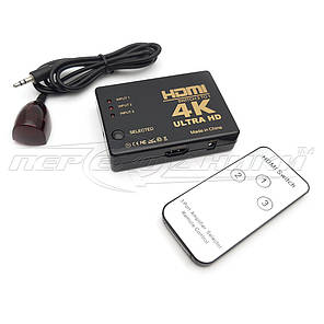 HDMI Switch 3x1 v1.4 з пультом, фото 2