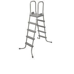 Драбина для басейнів Bestway 58337, з майданчиком. До басейнів висотою до 132 см