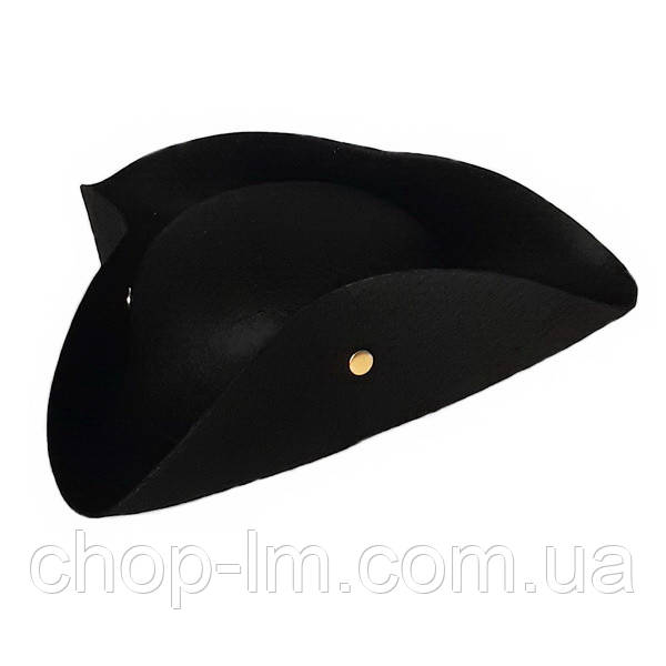 Треуголка пирата черная (пиратская шляпа) - фото 1 - id-p1437945408