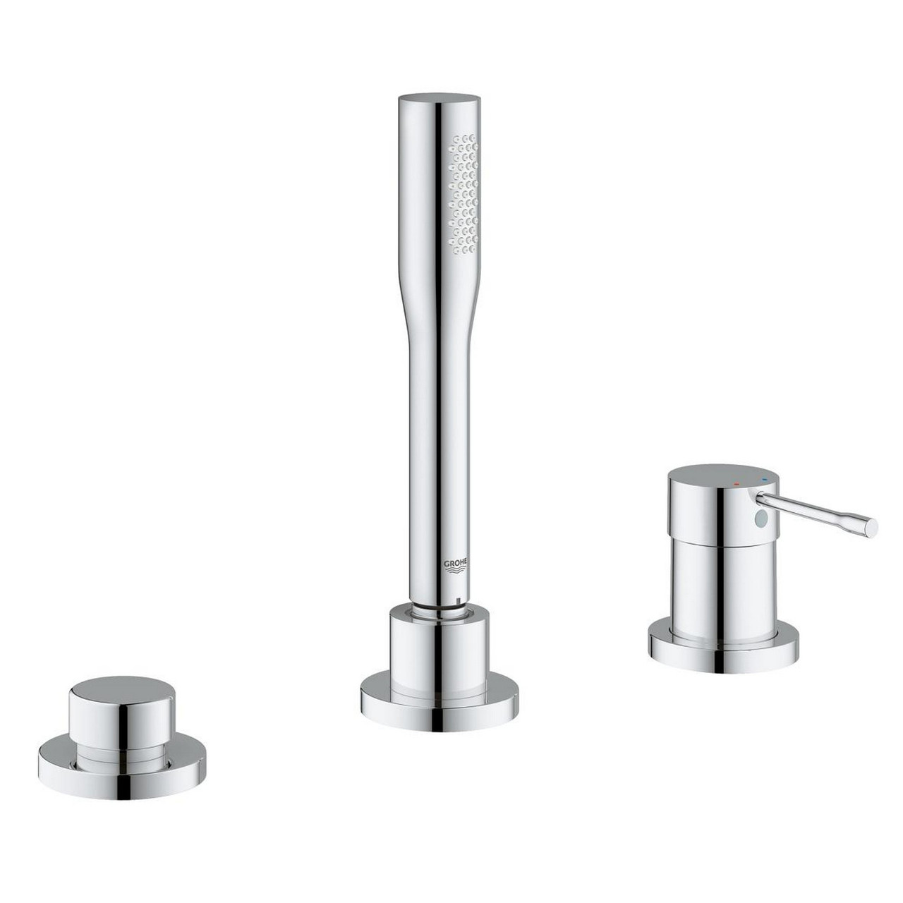 Змішувач вбудований в борт ванни на три отвори GROHE Essence хром латунь 19976001