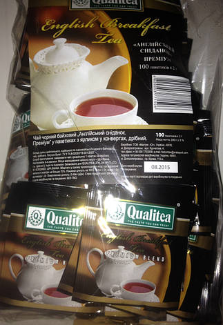 Чай чорний Англійський сніданок Qualitea, 100 пак, фото 2