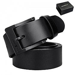Чоловічий шкіряний ремінь Bolo Bekele 125см №3, Чорний / Ремінь шкіряний / Ремінь чоловічий