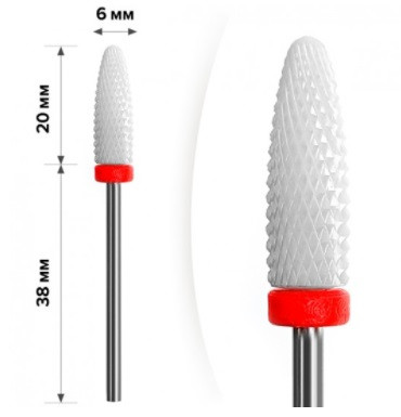 Керамічна фреза mART (М-206) — полум'я Red 6*20, фото 1