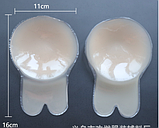 Силіконові накладки 11 * 16 см, наклейки для підіймання грудей заячі вушка багаторазові 2 штуки, фото 4