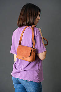 Жіноча сумка Франческа з натуральної шкіри колір Коньяк