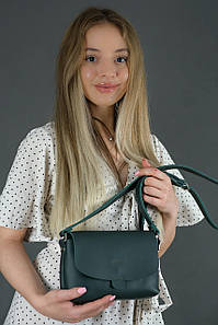 Жіноча сумка Франческа з натуральної шкіри колір Зелений