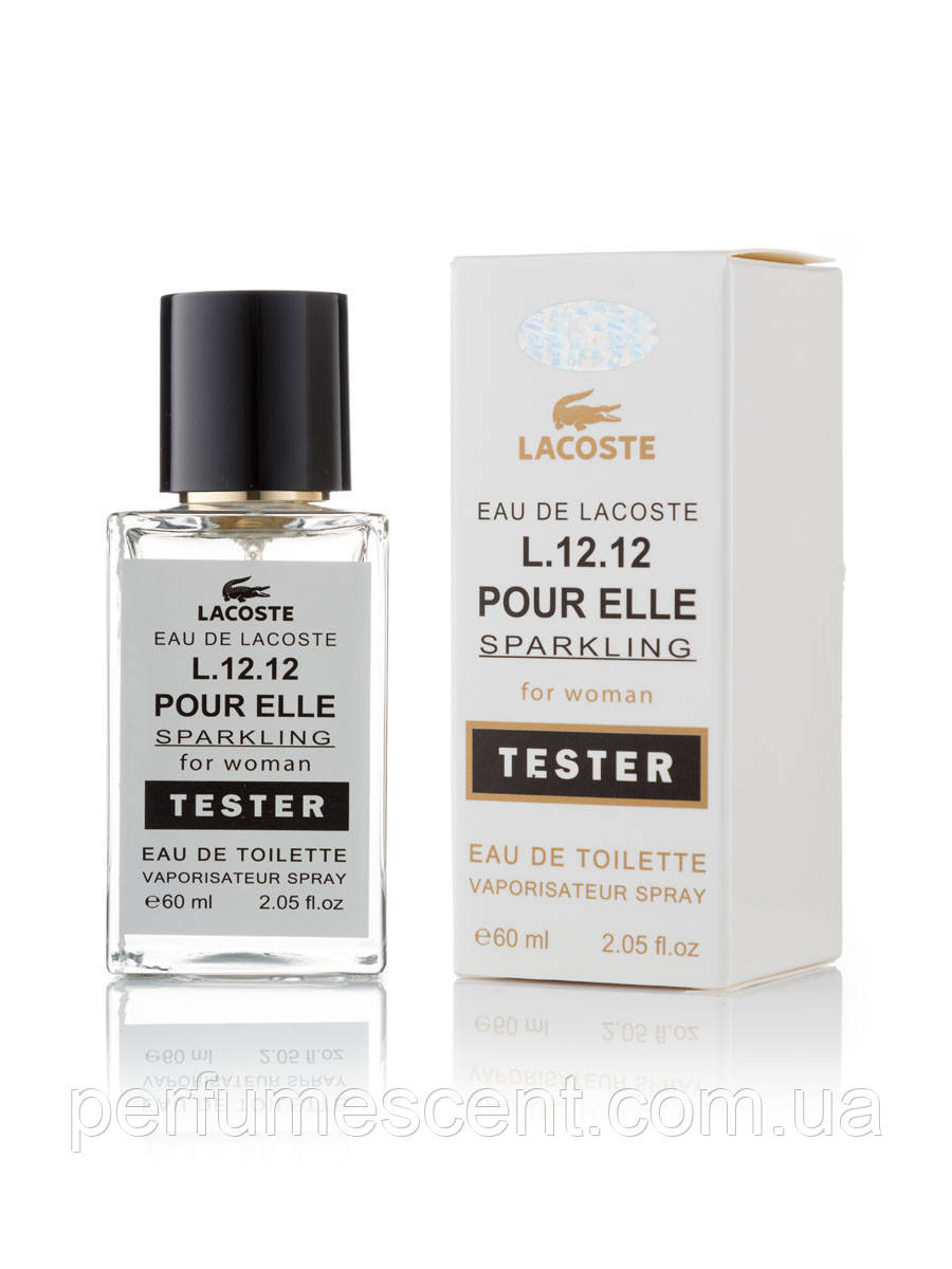 Женский тестер Hologram Lacoste Eau De L.12.12 Pour Elle Sparkling 60ml