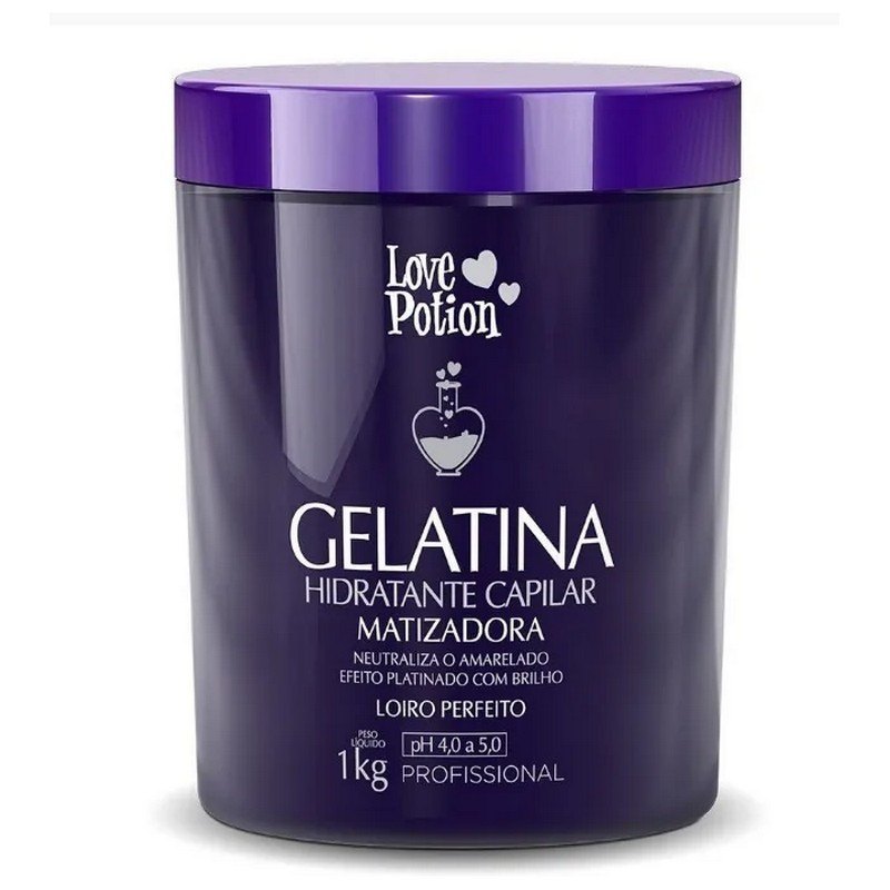 Колаген Lоvе Pоtіоn Gеlаtіnа Mаtіzаdоrа для освітленого волосся з антижовтим ефектом, 1000 мл