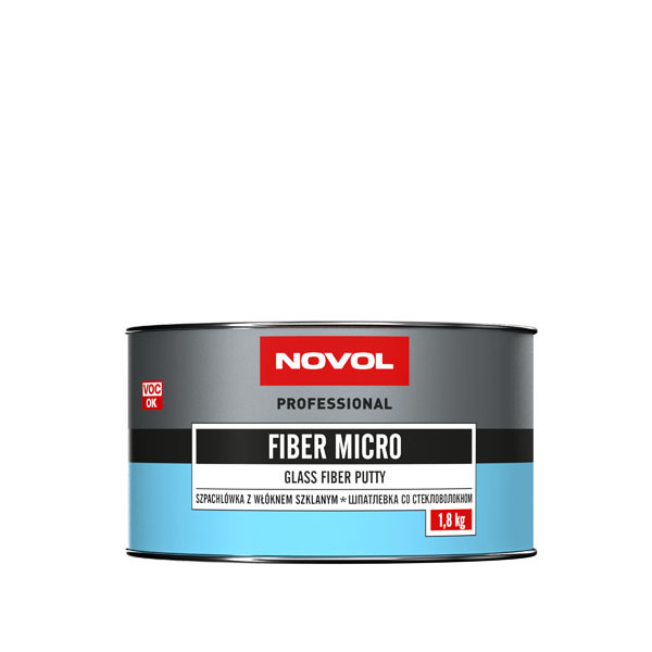 Автошпаклівка Novol Fiber Micro з мікроволокном 1,8 кг