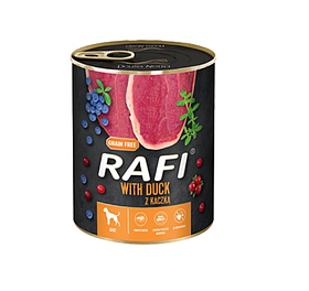 Консервований корм для дорослих собак Dolina Noteci Rafi паштет з качкою, лохиною та журавлиною 400г