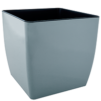 Горщик для квітів "Квадро" 3л низький квадратний 16*16*15,5см (сизий блакитний)