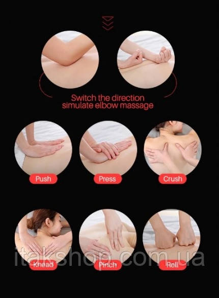 Массажер для спины и шеи Massage pillow SD-K01 (массажная подушка) - фото 3 - id-p1438049560