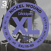 Струны D'Addario EXL116-3D Nickel Wound 11-52 1 set