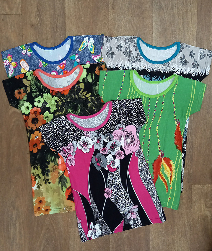 Літня дитяча туніка — футболка, трикотажне плаття для дітей короткий рукав