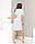 Плаття літнє прямого принт горох, арт 431, колір білий/горох, фото 3