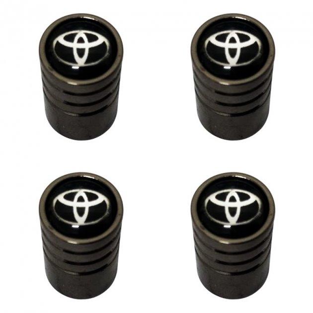 Ковпачки на ніпель для Toyota Alitek Long Black Тойота, 4 шт