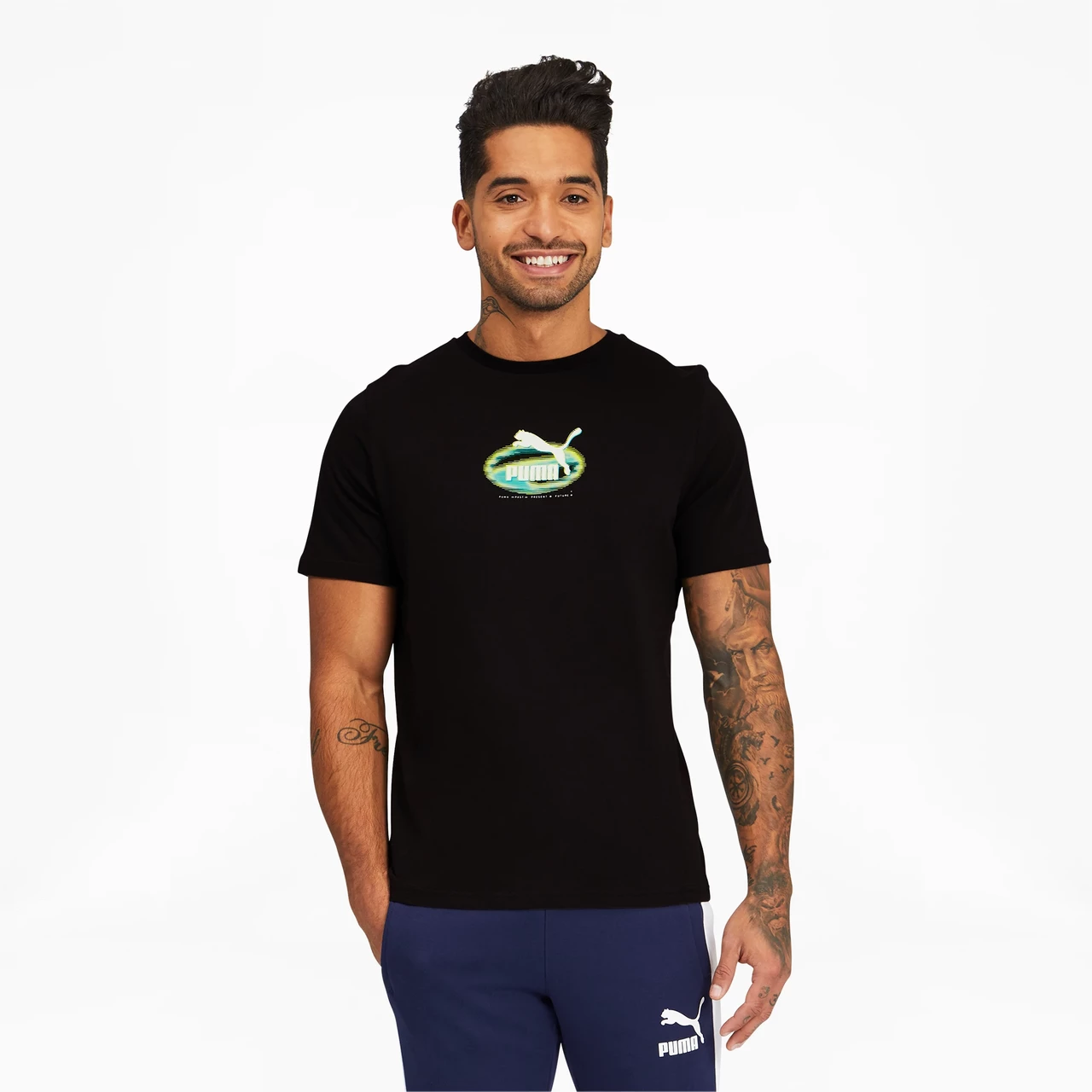 Чоловіча футболка PUMA Logo Play men's Graphic Tee ОРИГІНАЛ (розмір M, L, XL) чорна