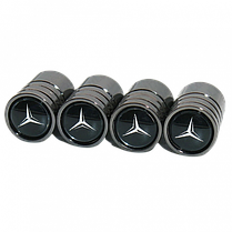 Ковпачки на ніпель для Mercedes Alitek Long Black Мерседес (4 шт), фото 3