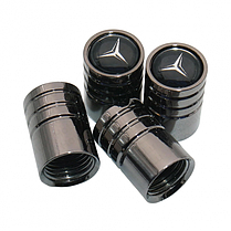 Ковпачки на ніпель для Mercedes Alitek Long Black Мерседес (4 шт), фото 2