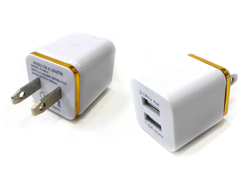 Зарядний пристрій 220В 2USB 5В 3,1А GT-004-YU-300-1 500шт 7911