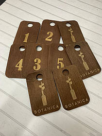 Номерки для гардеробу 5х7см 3мм