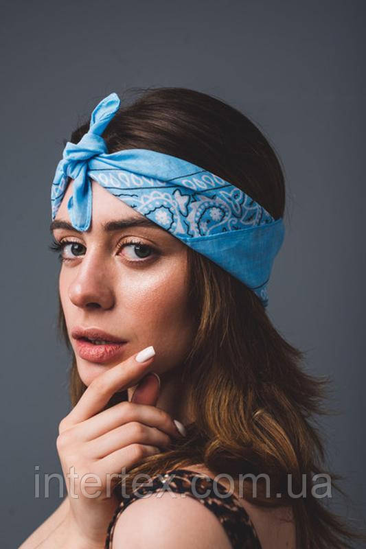 Бандана класична (блакитна), фото 1