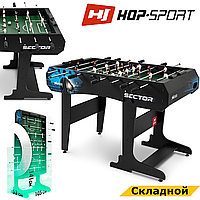 Настольный футбол Hop-Sport Sector Черный Складной / Размеры игрового поля: 103 см х 57,5 см.