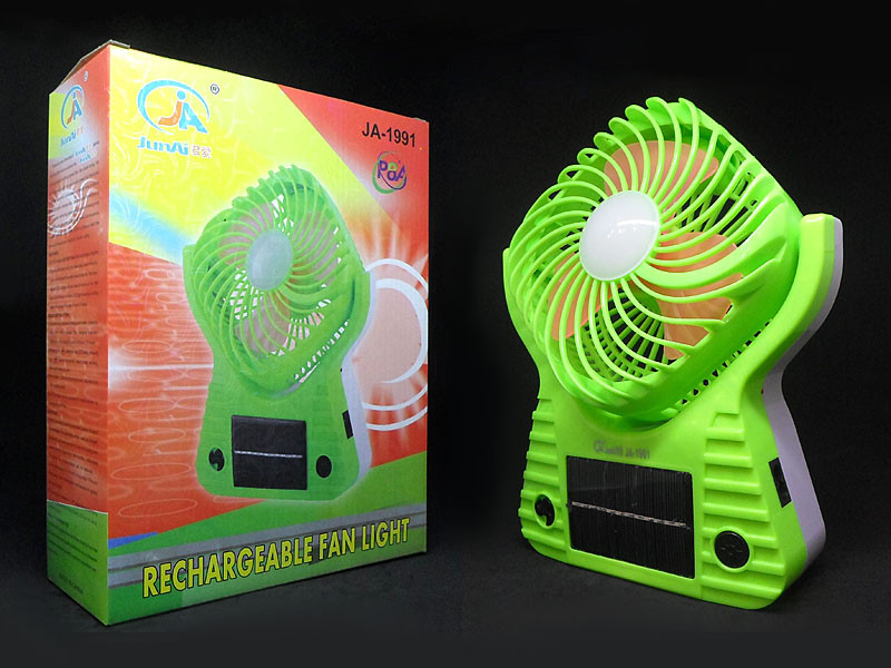 Вентилятор портативний Solar 220В USB батарейка 3хD FANP-1991 30шт 7761