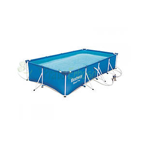 Каркасний басейн Bestway 56411 (300 х 201 х 66 см) (картриджний фільтр-насос 1 250 л/год), фото 1