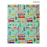 Дитячий двобічний килимок POPPET "Транспорт і Зоолетчики" (200х180х1 см). POPPET PP005-200, фото 3