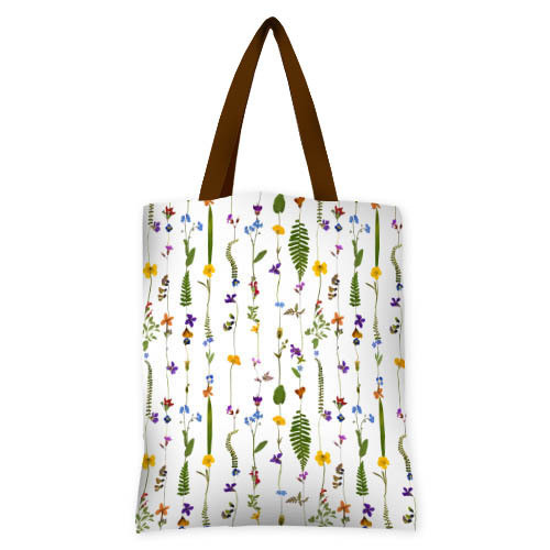 Сумка жіноча тканинна Original Цветочные линии 40x45 см (SV_21M024_BR), фото 1