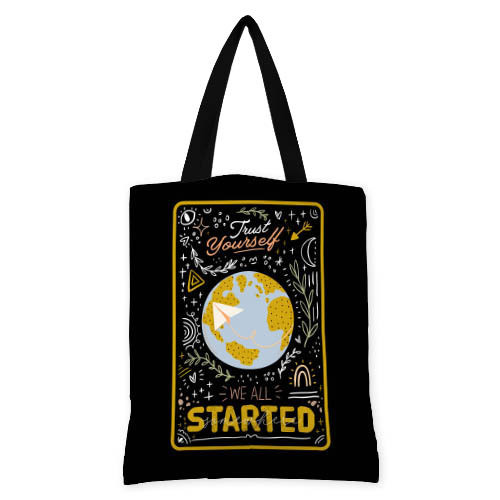 Сумка жіноча тканинна Original Trust yourself we all started 40x45 см (SV_21M018_BL), фото 1