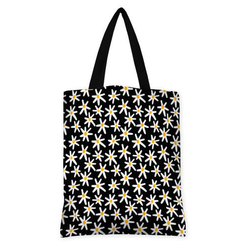 Сумка жіноча тканинна Original Ромашки на черном фоне 40x45 см (SV_21M012_BL), фото 1