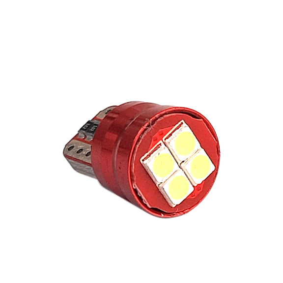 Світлодіодна автомобільна лампа T10 W2,1x9,5d 4 SMD (3030) 12 V WHITE друкована плата