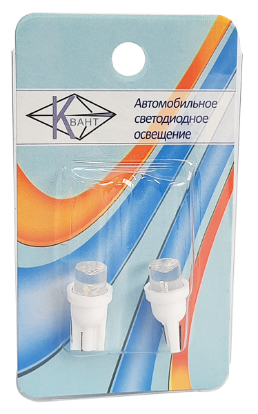 Комплект світлодіодних ламп Квант T10 W2,1x9,5d 1LED 12V WHITE